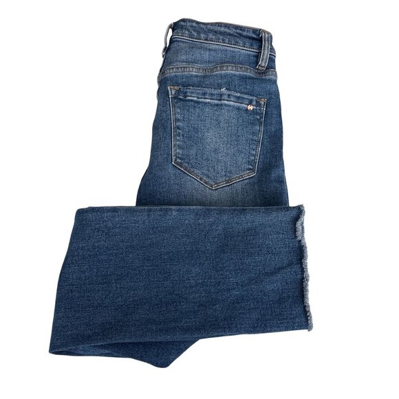 Pilcro & The Letterpress Parallel Cuffed Hem Slim Straight Denim Jeans Women 27 - Picture 6 of 14